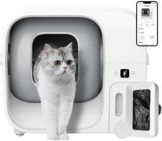 De Slimme automatische kattenbak met app-besturing in één oogopslag