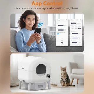 Slimme automatische kattenbak met zelfreiniging