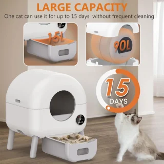 Slimme automatische kattenbak met zelfreiniging