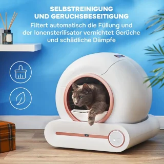 Slimme elektrische kattenbak roségoud
