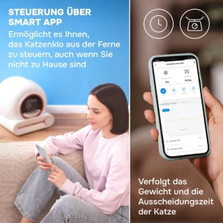 Slimme elektrische kattenbak roségoud