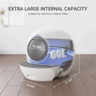 Slimme Kattenbak 60L - Automatische Zelfreinigende Kattenbak
