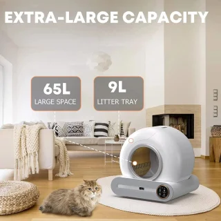 Slimme Kattenbak 65L - Automatische Zelfreinigende Kattenbak - Extra Groot