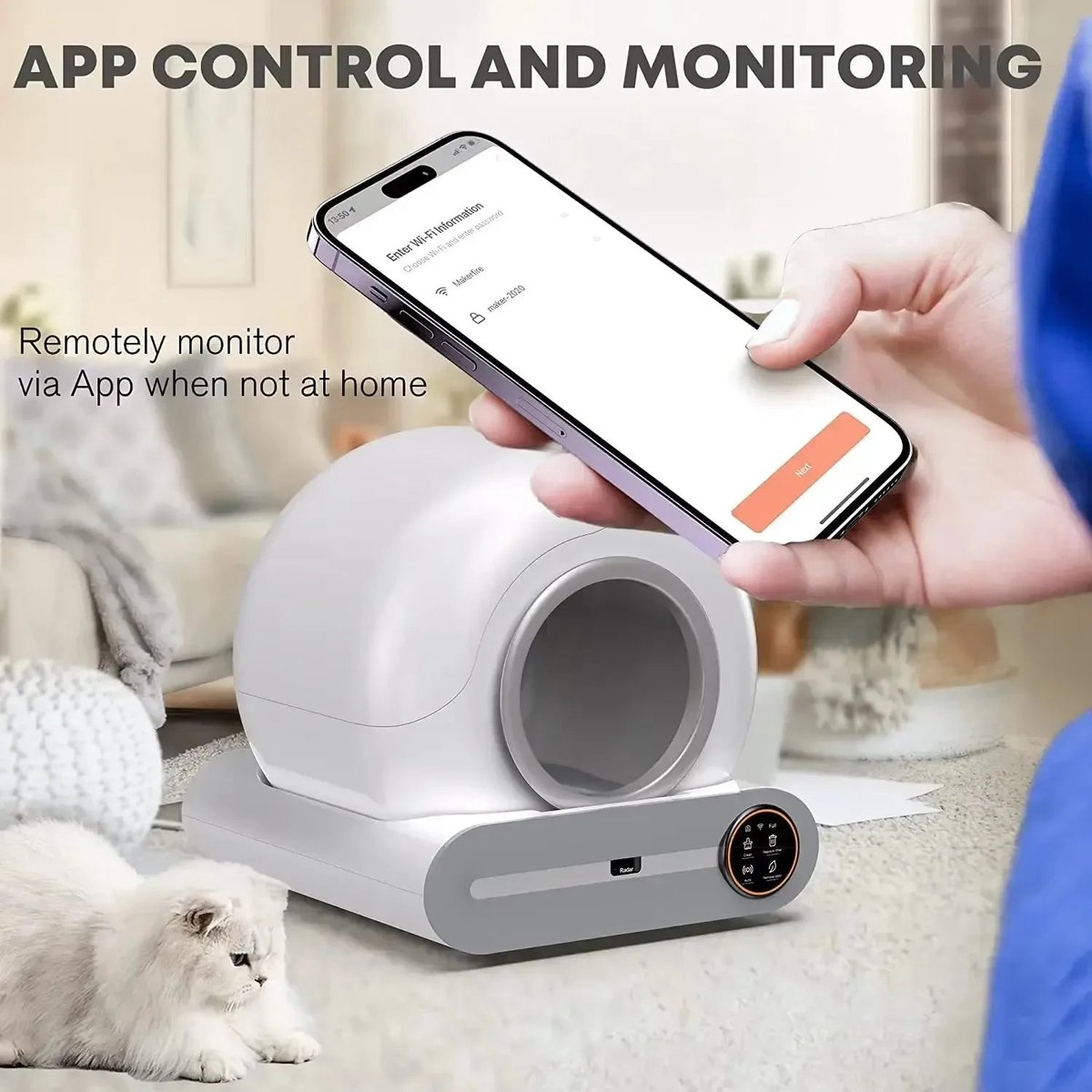 Wat vinden we goed aan de Slimme Kattenbak 65L met App - Zelfreinigend en Extra Groot