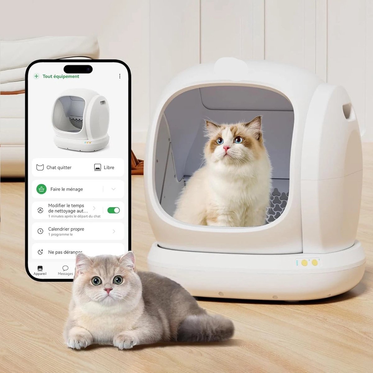 De Slimme Kattenbak 75L met Dubbel Filtersysteem in één oogopslag