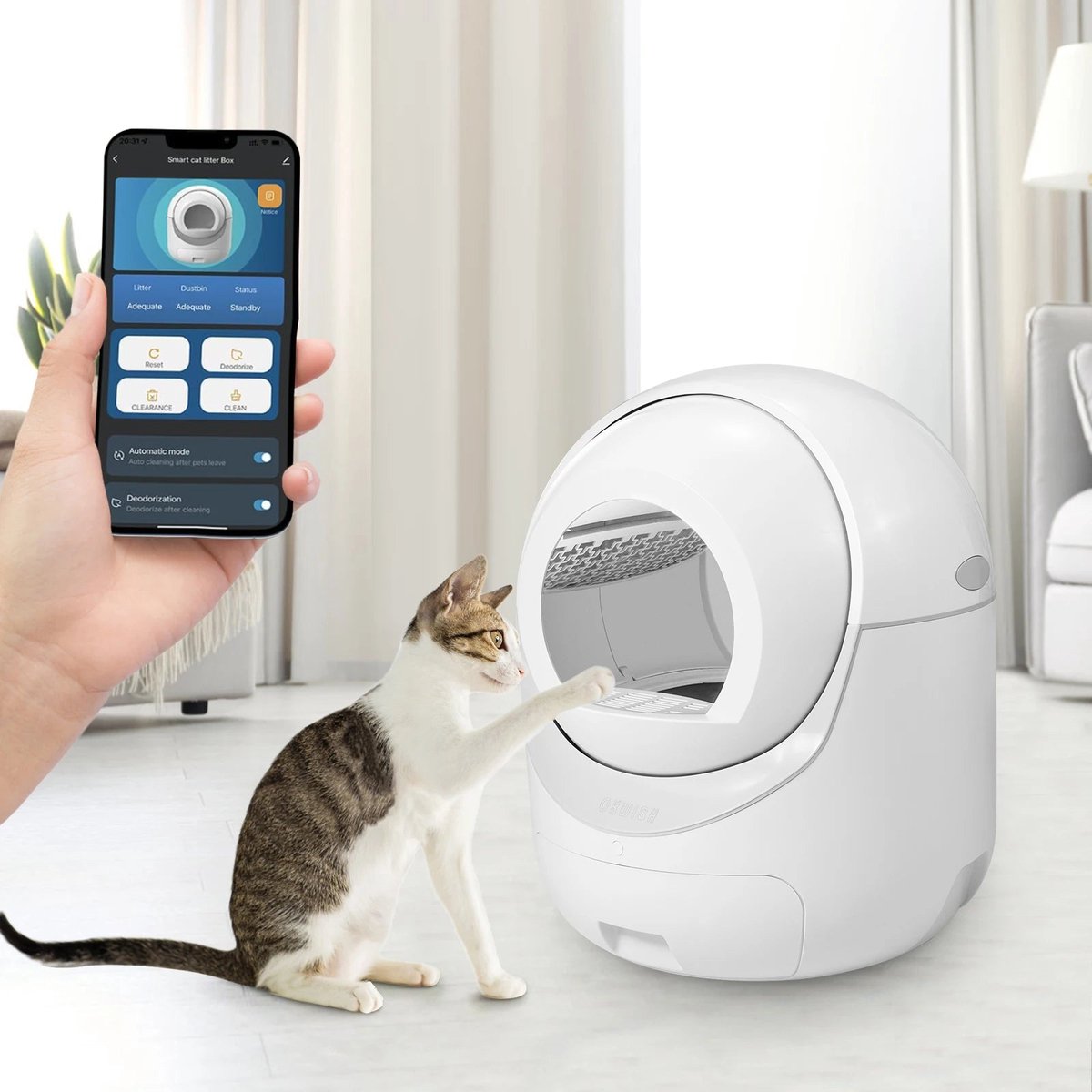 Wat vinden we goed aan de Slimme Kattenbak Automatisch 10L Met Geurfilter En App