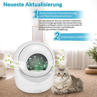 Slimme Kattenbak Zelfreinigend Wit