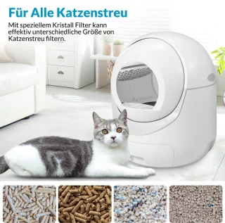 Slimme Kattenbak Zelfreinigend Wit