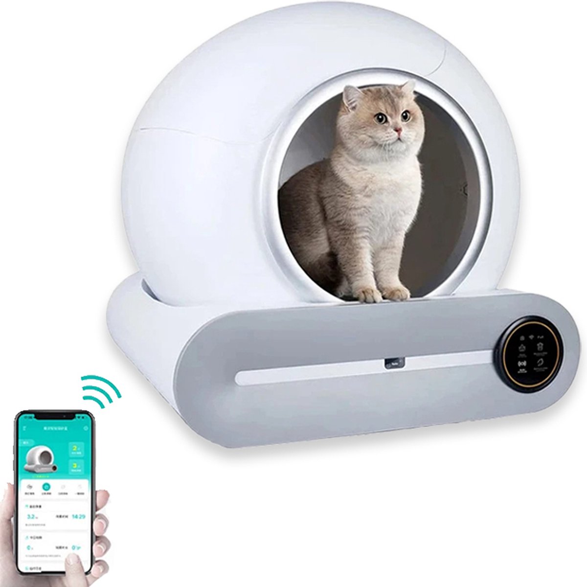 Wat vinden we goed aan de Slimme Zelfreinigende Kattenbak met App Bediening - Extra Groot