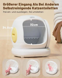 Slimme Zelfreinigende Kattenbak met App-Controle