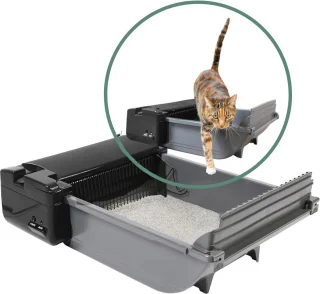 Slimme zelfreinigende kattenbak voor 2 katten