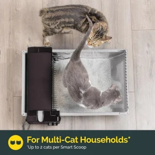 Slimme zelfreinigende kattenbak voor 2 katten