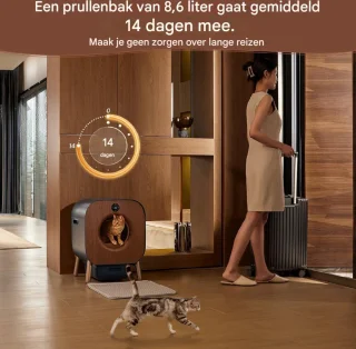 Tien Lagen Zelfreinigende Kattenbak met WIFI - Slimme Automatische Kattenbak voor Meerdere Katten