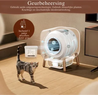 Tien Lagen Zelfreinigende Kattenbak met WIFI - Slimme Automatische Kattenbak voor Meerdere Katten