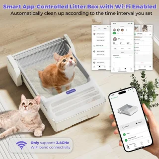 UBPET Robotail C32 XXL Open Slimme Kattenbak