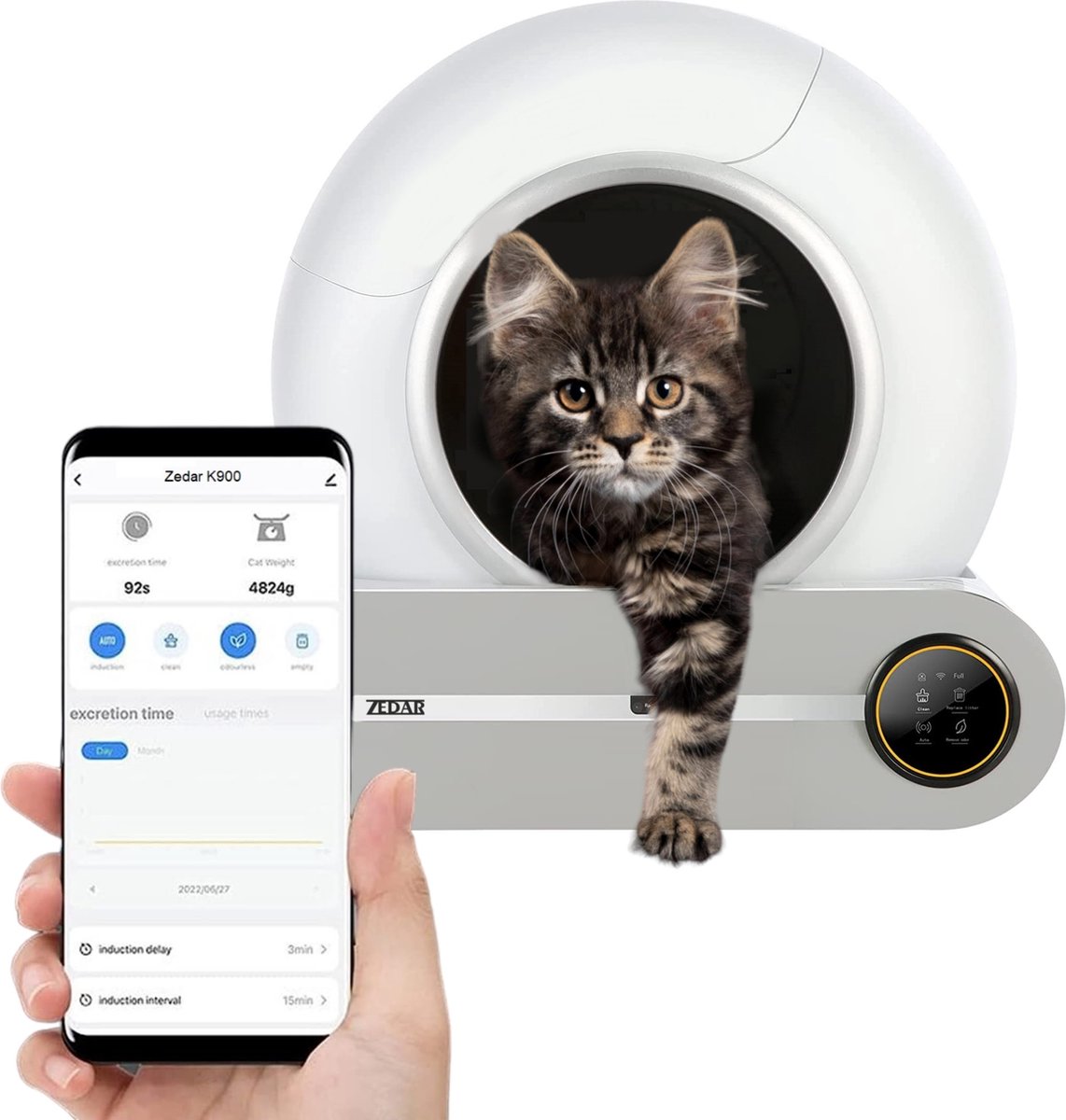 Wat vinden we goed aan de Zedar Automatische Kattenbak 65L