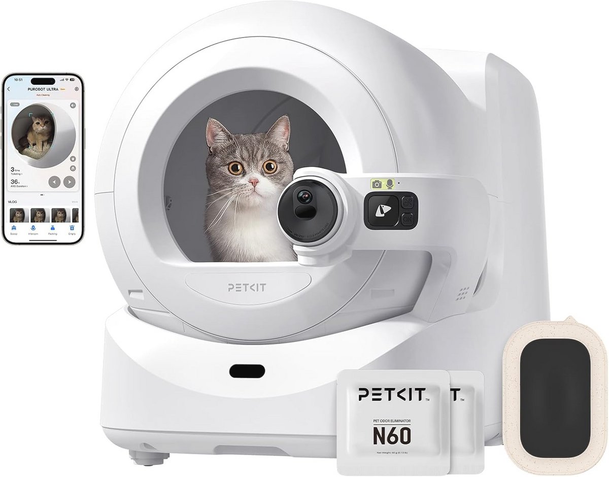 De Zelfreinigende Kattenbak AI Camera App - Slimline in één oogopslag