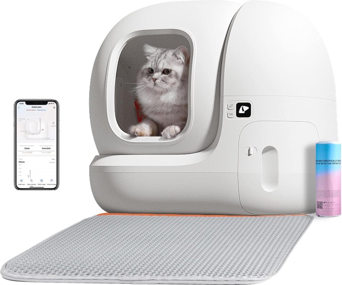 De Zelfreinigende Kattenbak Slim met App Bediening in één oogopslag