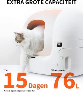 Zelfreinigende Kattenbak Slim met App Bediening