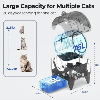 Zelfreinigende kattenbak voor meerdere katten