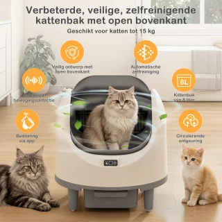Wat vinden we goed aan de Zelfreinigende kattenbak XXL grijs