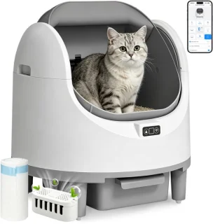 Zelfreinigende kattenbak XXL grijs