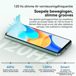 Blackview SHARK 6 Smartphone 5G AI - DUAL SIM - 12 GB RAM - 128 GB ROM - Octa Core - Android 15 - 6,88 inch - NFC - Blauw