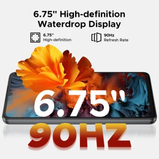 DOOGEE Note58 Pro 4G Android Mobiele Telefoon 15,32 GB + 256 GB 6250 mAh Batterij Ontgrendeld Smartphone 6,75" HD + 90 Hz AI Camera 16 MP Octa-Core Dual SIM NFC - Zwart