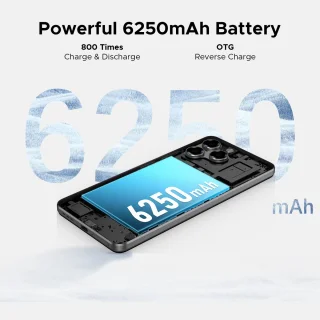 DOOGEE Note58 Pro 4G Android Mobiele Telefoon 15,32 GB + 256 GB 6250 mAh Batterij Ontgrendeld Smartphone 6,75" HD + 90 Hz AI Camera 16 MP Octa-Core Dual SIM NFC - Zwart