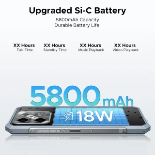 DOOGEE Blade GT Play Telephone Portable Incassable 5G Smartphone Effet de Lumière LED 6,72"+ 120Hz Dimensity D7050 20Go+256Go,Zilver