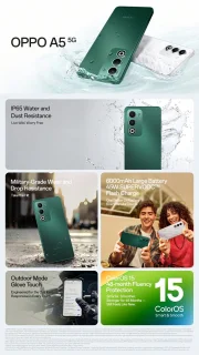 A5 5G 4GB/128GB Black Green