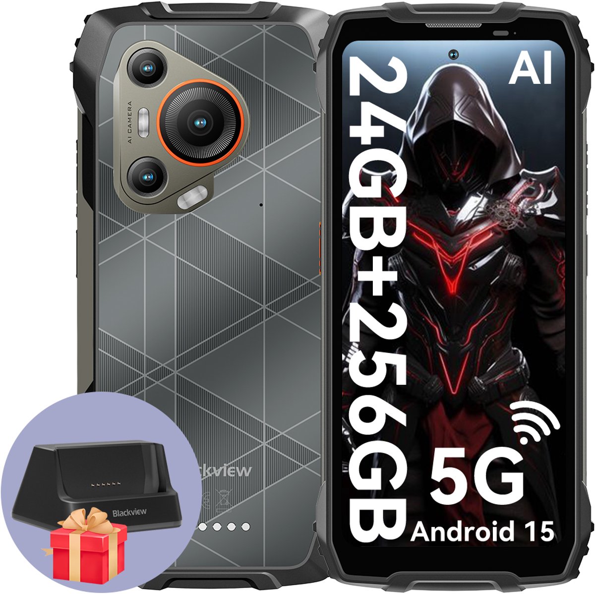 Blackview BL7000 5G Robuuste Smartphone 24GB 256GB Zwart