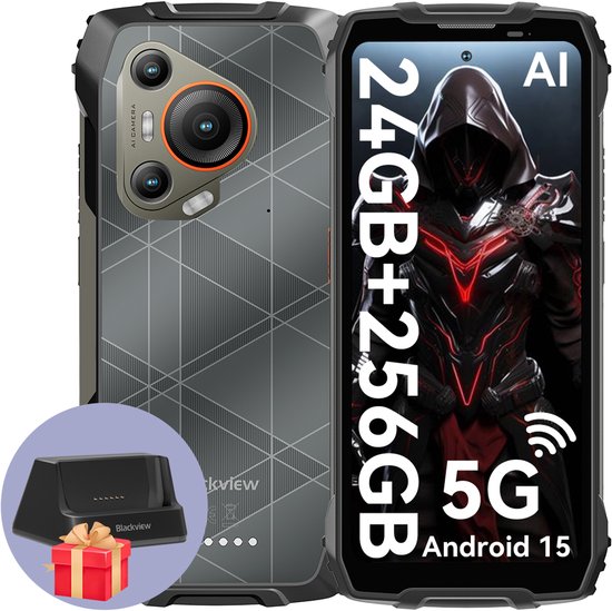 Blackview BL7000 5G Robuuste Smartphone 24GB 256GB Zwart