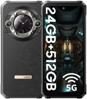 Blackview BL9000 Smartphone 24GB RAM 512GB Zwart