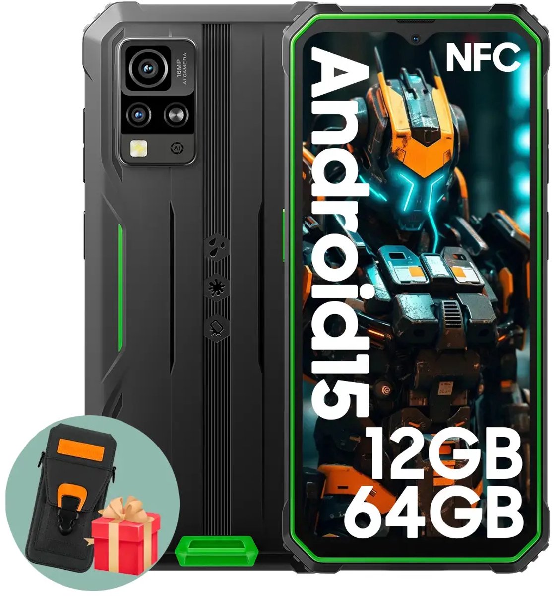 Blackview BV4800 SE Robuuste Smartphone 12GB 64GB Groen