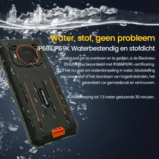 Blackview BV6200 Plus Robuuste Smartphone 8GB 256GB Oranje