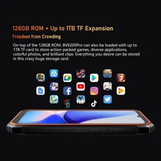 Blackview BV6200 Pro 128GB 6GB RAM Robuuste Smartphone Zwart