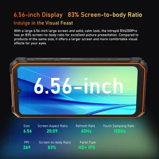 Blackview BV6200 Pro 128GB 6GB RAM Robuuste Smartphone Zwart
