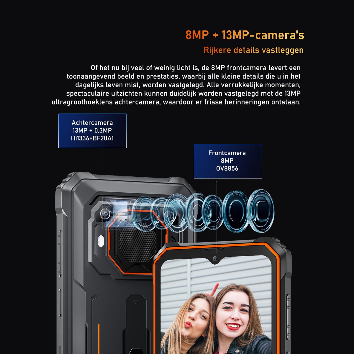 Blackview BV6200 Pro Robuuste Smartphone 18GB RAM 128GB Oranje