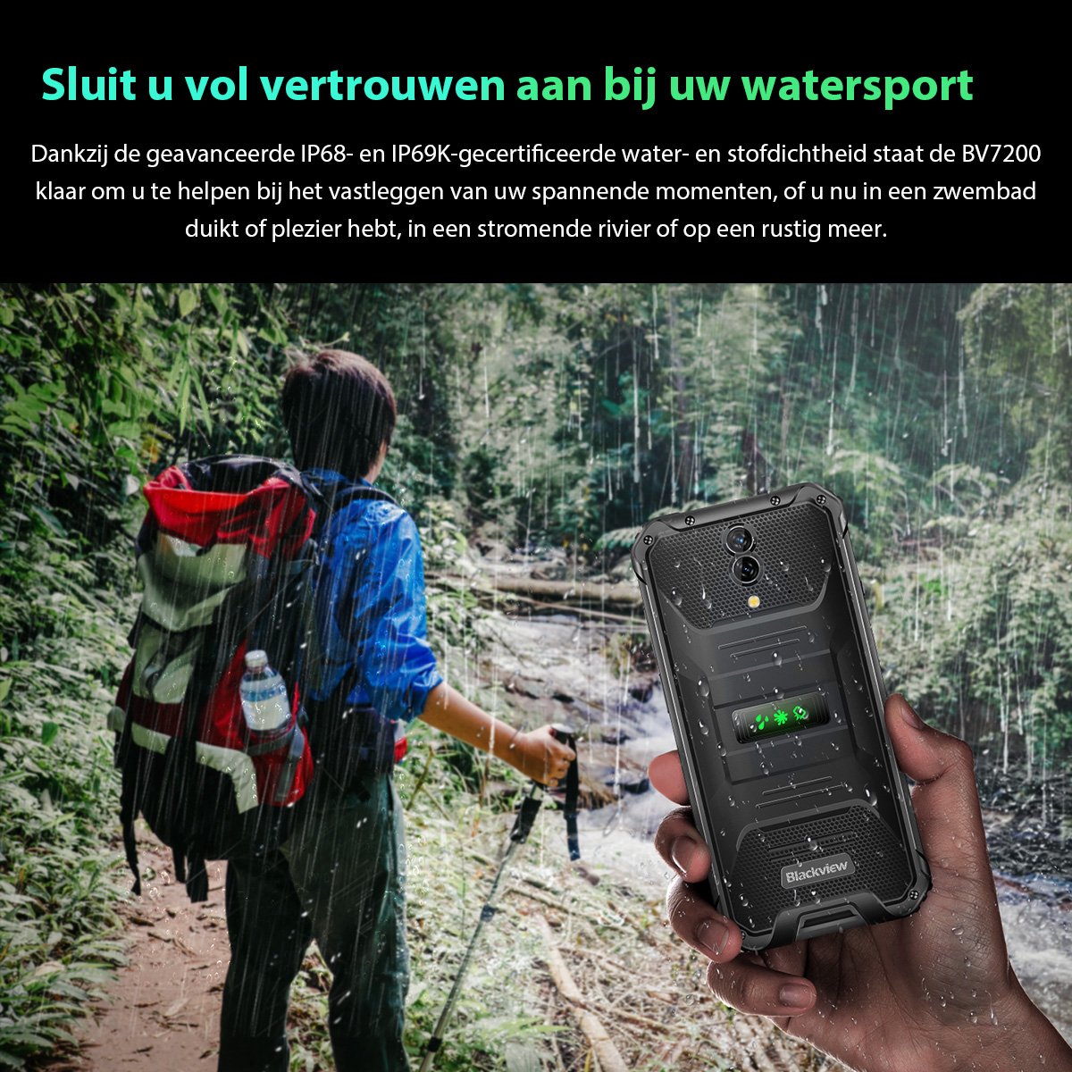 Blackview BV7200 Robuuste Smartphone 10GB 128GB Groen