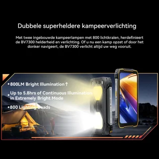 Blackview BV7300 Robuuste Smartphone 18GB 256GB Zwart