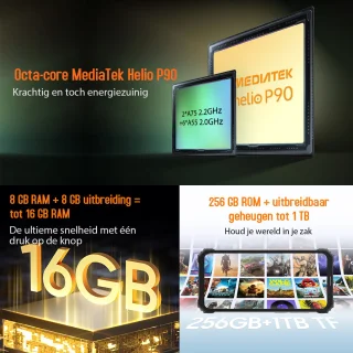 Blackview BV8900 Robuuste Smartphone 16GB 256GB Oranje