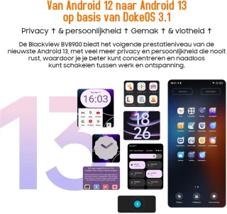 Blackview BV8900 Robuuste Smartphone 16GB RAM 256GB Zwart