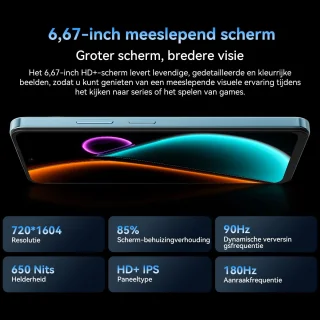 Blackview COLOR6 Smartphone 24GB 128GB Wit