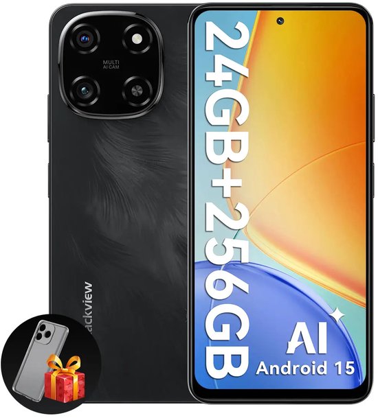 Blackview COLOR6 Smartphone 24GB RAM 256GB Zwart