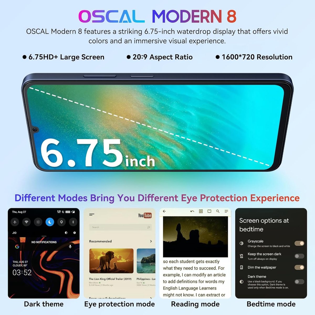 Blackview Modern 8 Smartphone 16GB RAM 128GB Blauw