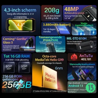 Blackview N6000 - Mini Robuuste Smartphone