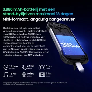 Blackview N6000SE Robuuste Smartphone 128GB Oranje