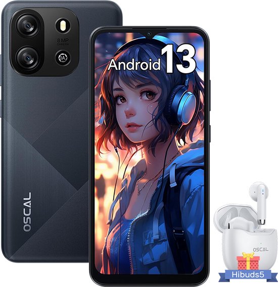 Blackview Oscal Flat 1C Smartphone Moonshade Black 4GB 32GB