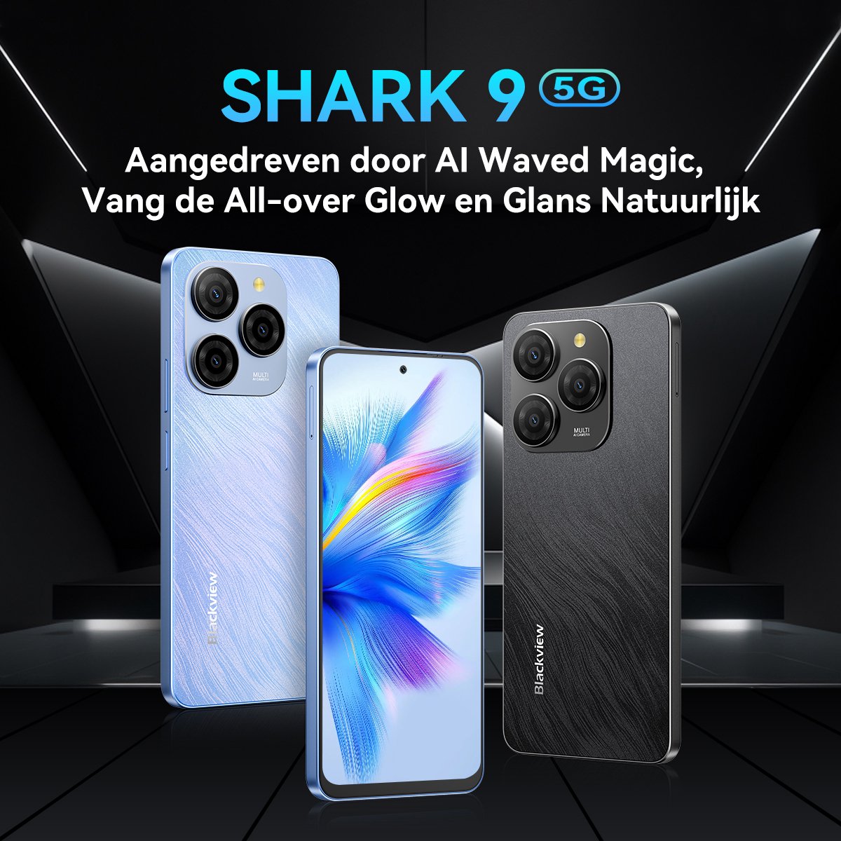 Blackview SHARK 9 Smartphone 24GB 256GB Blauw